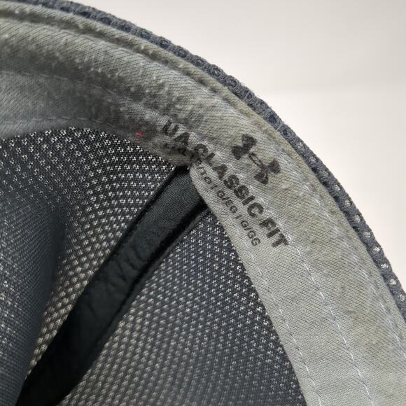 Under Armour Baseball Cap Gray XL Breathable Vented Holes 6 Panel Classic Fit - Picture 9 of 9